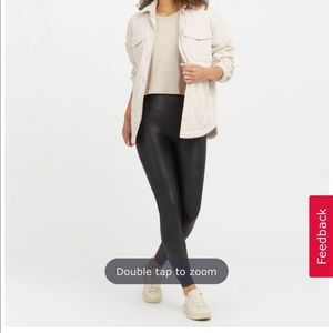 Spanx faux leather leggings petite 2x